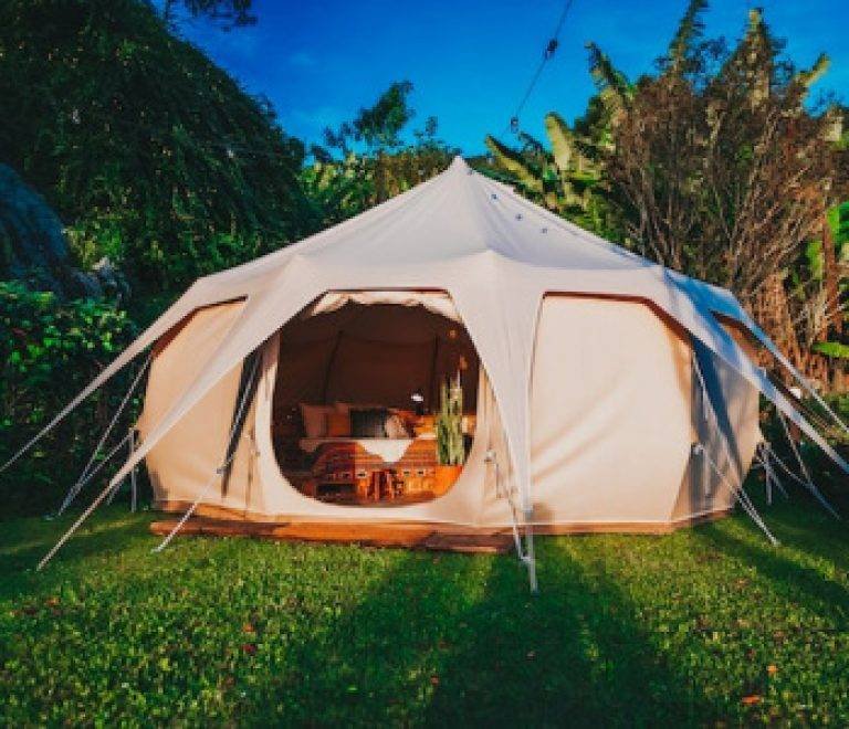 Tent Camping On Hills